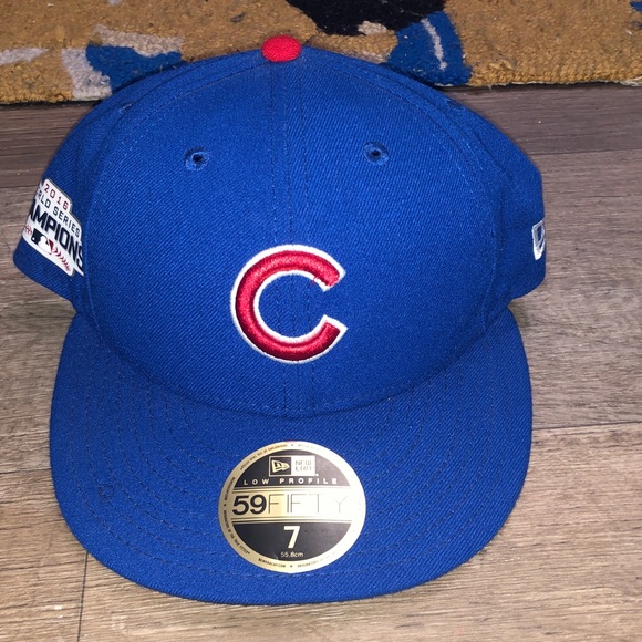 Chicago Cubs MLB New Era Low Profile Fitted Hat World Series - Picture 1 of 4